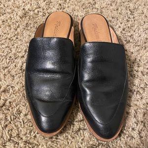 Madewell black leather mules